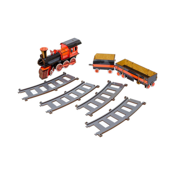 Дерев'яний 3D конструктор "Потяг" Puz-00924, 231 деталь                  (Puz-00924)