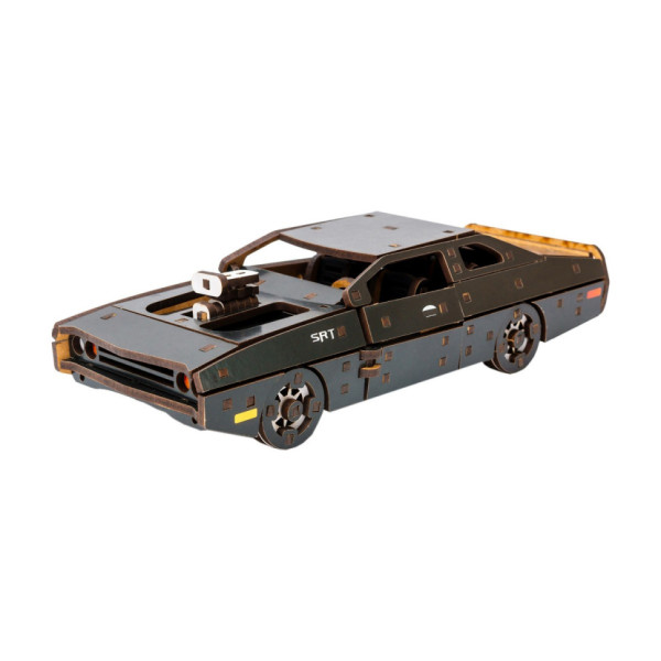 Дерев'яний 3D конструктор "Fast Furious" Puz-62519, 125 деталей, чорний                                                    (Puz-62519)