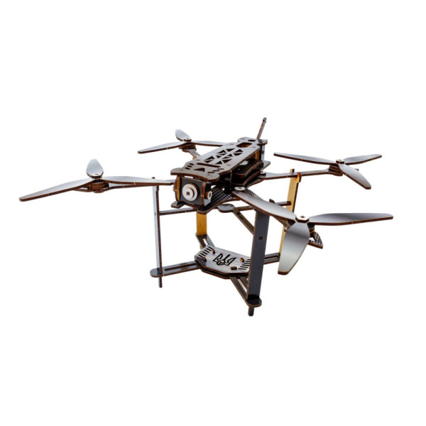 Дерев'яний 3D конструктор "FPV дрон" Puz-00923, 95 деталей                                                                 (Puz-00923)