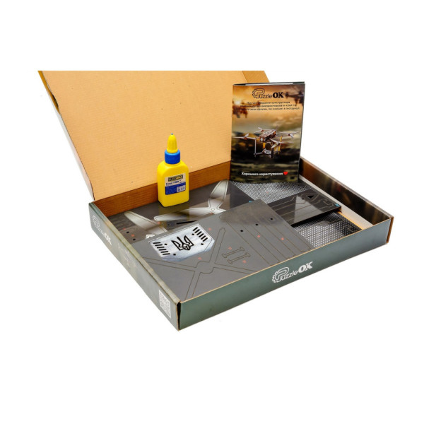 Дерев'яний 3D конструктор "FPV дрон" Puz-00923, 95 деталей                                                                 (Puz-00923)