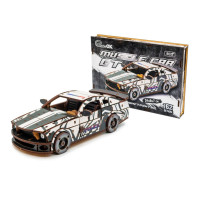 Дерев'яний 3D конструктор "Muscle car GT" Puz-00639, 162 деталі, білий                                                       (Puz-00639)