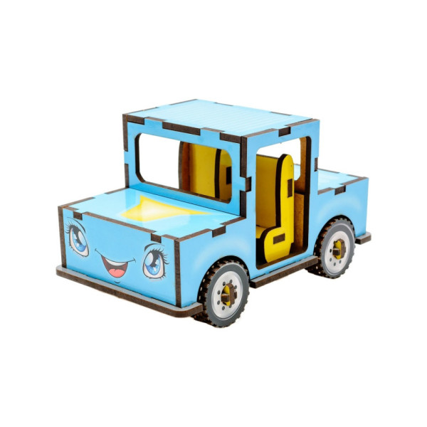 Дитячий дерев'яний 3D конструктор "Машинка" Puz-00930, 43 деталі (Puz-00930)