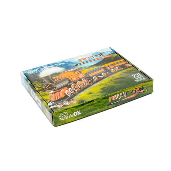 Дерев'яний 3D конструктор "Потяг" Puz-00924, 231 деталь                  (Puz-00924)