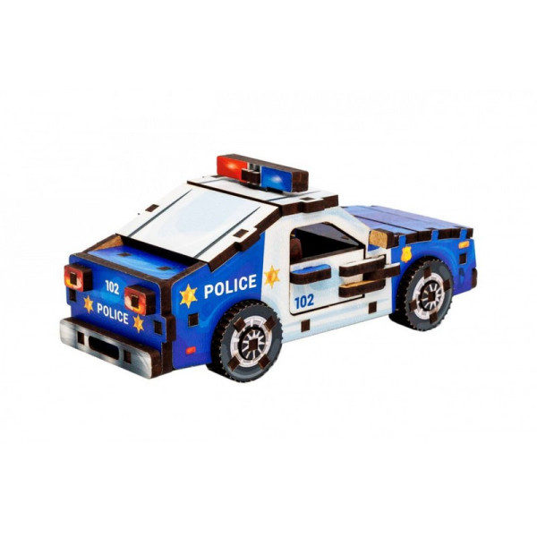 Дерев'яний 3D конструктор "Turbo Police" Puz-00971, 83 деталі (Puz-00971)