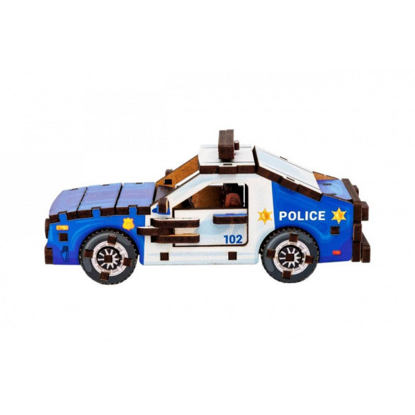Дерев'яний 3D конструктор "Turbo Police" Puz-00971, 83 деталі (Puz-00971)