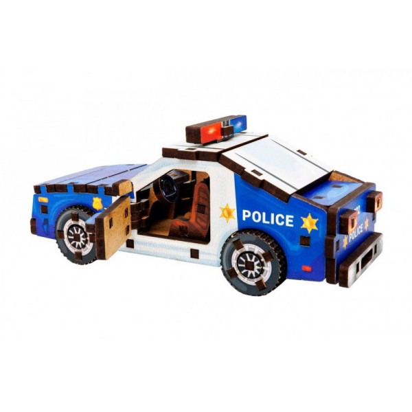 Дерев'яний 3D конструктор "Turbo Police" Puz-00971, 83 деталі (Puz-00971)