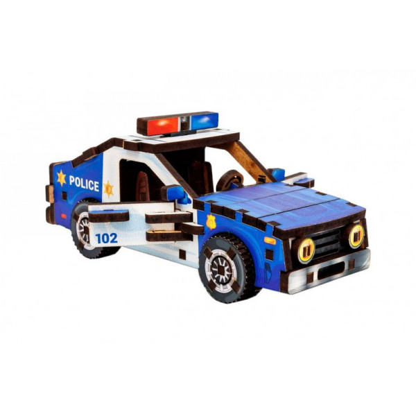 Дерев'яний 3D конструктор "Turbo Police" Puz-00971, 83 деталі (Puz-00971)