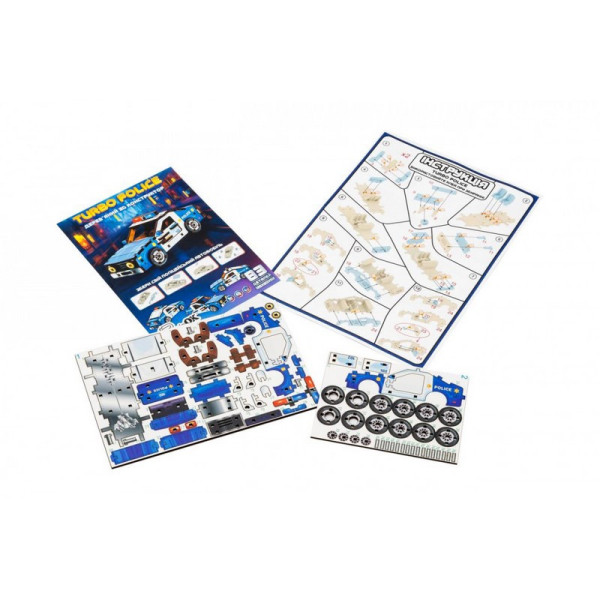 Дерев'яний 3D конструктор "Turbo Police" Puz-00971, 83 деталі (Puz-00971)