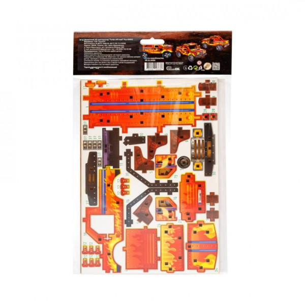 Дерев'яний 3D конструктор "Turbo off-road" Puz-00972, 87 деталей (Puz-00972)