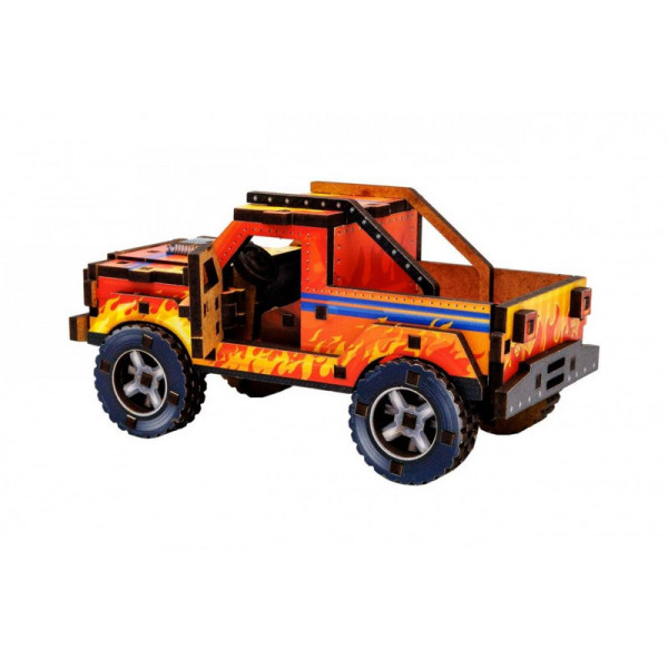Дерев'яний 3D конструктор "Turbo off-road" Puz-00972, 87 деталей (Puz-00972)