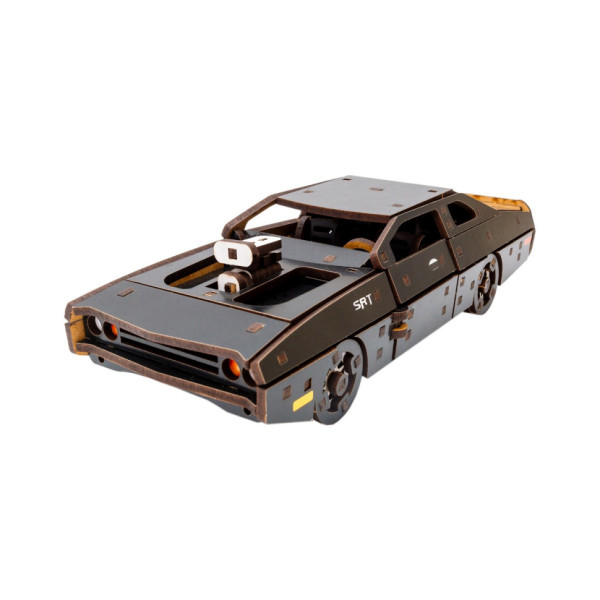 Дерев'яний 3D конструктор "Fast Furious" Puz-62519, 125 деталей, чорний                                                    (Puz-62519)