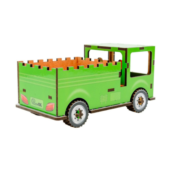 Дитячий дерев'яний 3D конструктор "Вантажівка" Puz-00929, 37 деталей (Puz-00929)