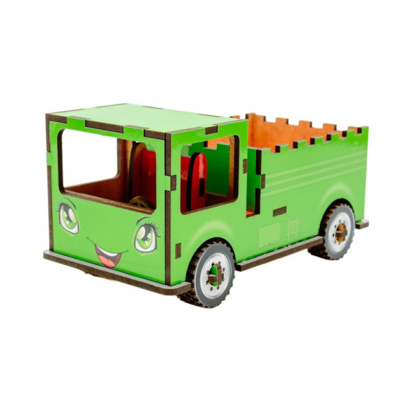 Дитячий дерев'яний 3D конструктор "Вантажівка" Puz-00929, 37 деталей (Puz-00929)