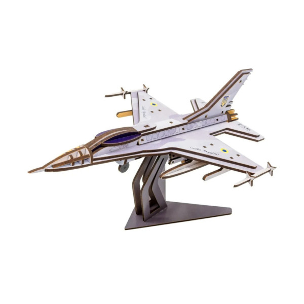 Дерев'яний 3D конструктор "F16" Арт-26913, 79 деталей (Арт-26913)