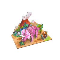 Дерев'яний пазл 3D "Triceratops" 68046W 34 деталі  (68046W)