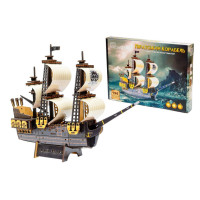Дерев'яний 3D конструктор "Піратський корабель" Puz-00928, 196 деталей                                                       (Puz-00928)