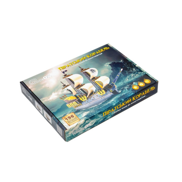 Дерев'яний 3D конструктор "Піратський корабель" Puz-00928, 196 деталей                                                       (Puz-00928)
