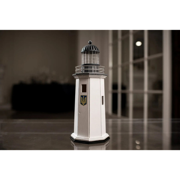 Конструктор дерев'яний 3D маяк з острова Зміїний без прибудови (Україна) TMP-004, 83 деталі (TMP-004)