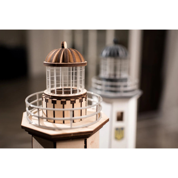 Конструктор дерев'яний 3D маяк з острова Зміїний без прибудови (Україна) TMP-004, 83 деталі (TMP-004)