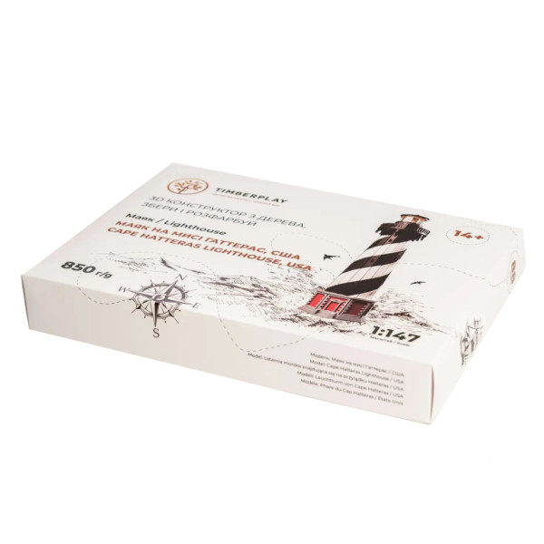 Конструктор дерев'яний 3D маяк Гаттерас (США) TMP-010, 88 деталей (TMP-010)