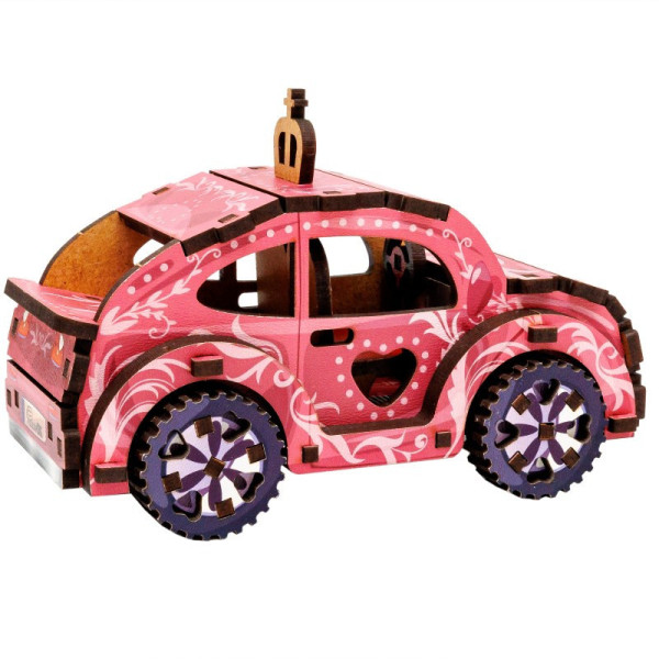 Дерев'яний 3D конструктор "Turbo Princess" Puz-00969, 70 деталей (Puz-00969)