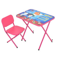 Столик зі стільчиком M 5087-8 собака, малина (M 5087-8)