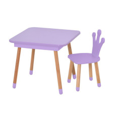 Столик зі стільцем "Корона" 09-025V-BOX з ящиком, фіолетовий (09-025V-BOX)