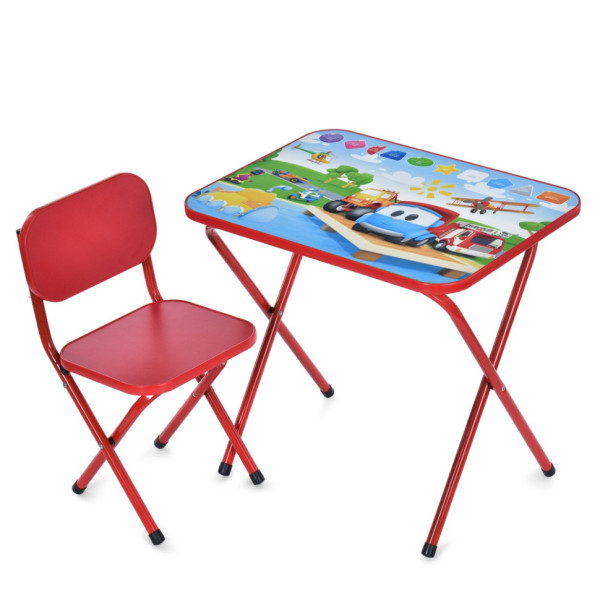 Дитячий столик складаний зі стільчиком M 5962-3 червоний (M 5962-3)
