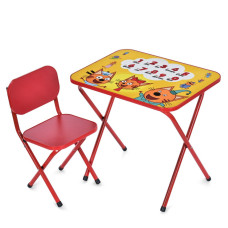 Дитячий столик складаний зі стільчиком M 5965-3 червоний (M 5965-3)