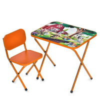 Детский столик складной со стульчиком M 5968-7 оранжевый(M 5968-7)