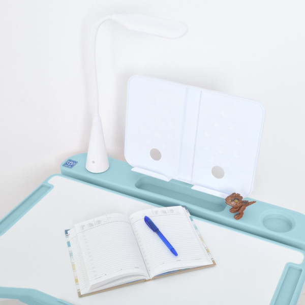 Парта M 5068-12 підставка для книги, лампа, світло-блакитний (M 5068-12)