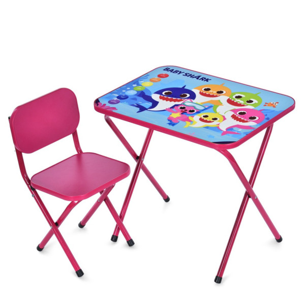 Дитячий столик складаний зі стільчиком M 5960-8 малиновий (M 5960-8)