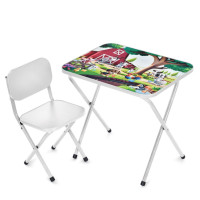 Детский столик складной со стульчиком M 5968-1 металлик(M 5968-1)