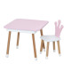 Столик зі стільцем "Корона" 06-025R-BOX з ящиком, рожево-білий (06-025R-BOX)