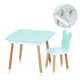 Столик зі стільцем "Ведмедик" 07-025B-BOX з ящиком, бірюзовий (07-025B-BOX)