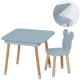 Столик зі стільцем "Ведмедик" 08-025G-BOX з ящиком, сірий (08-025G-BOX)