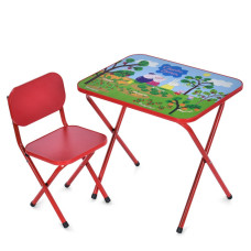 Дитячий столик складаний зі стільчиком M 5963-3 червоний (M 5963-3)