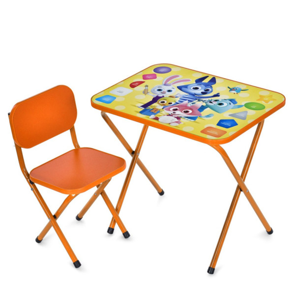 Дитячий столик складаний зі стільчиком M 5964-7 помаранчевий (M 5964-7)