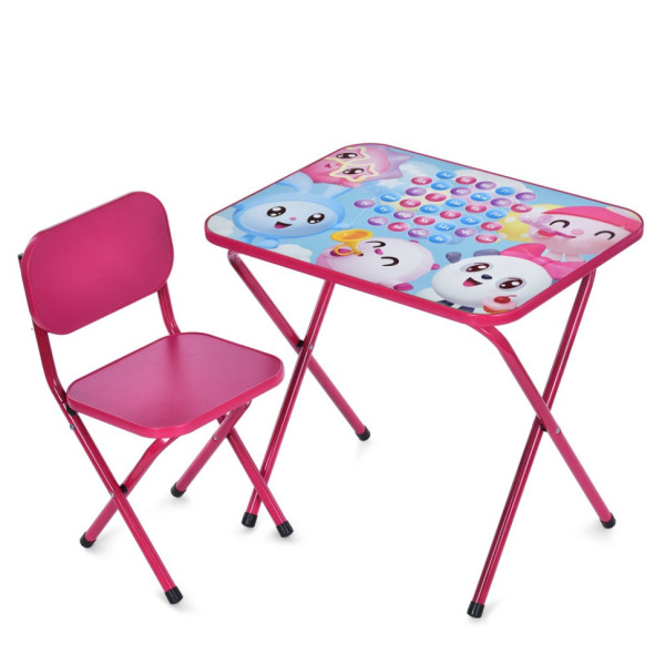 Дитячий столик складаний зі стільчиком M 5971-8 малиновий (M 5971-8)