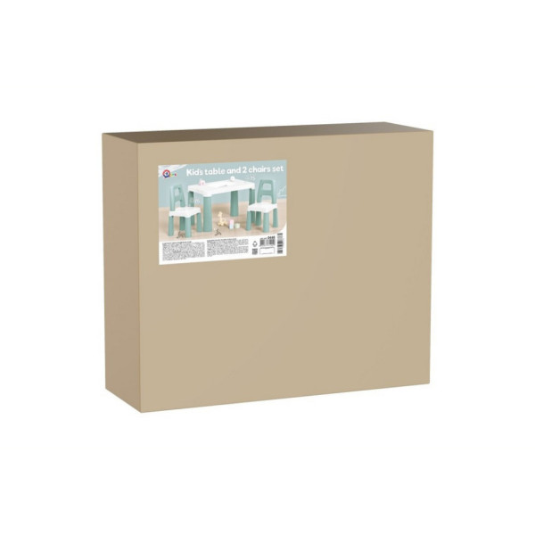 Дитячий стіл із двома стільцями 0440TXK біло-зелений (0440TXK)