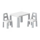 Дитячий стіл з двома стільцями ТехноК 0150TXK світло-сірий (0150TXK)