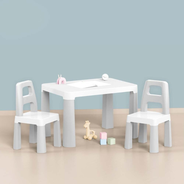 Дитячий стіл з двома стільцями ТехноК 0150TXK світло-сірий (0150TXK)