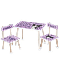 Дитячий Столик M 501-6 стільниця 60 х 40 см, 2 стільчики (M 501-6)