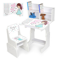 Детская Парта N 2071-8-1 белый, со стульчиком(N 2071-8-1)