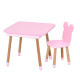 Столик зі стільцем "Ведмедик" 08-025R-BOX з ящиком, рожевий (08-025R-BOX)