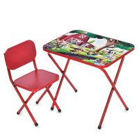 Дитячий столик складаний зі стільчиком M 5966-3 червоний (M 5966-3)