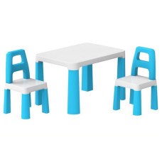 Дитячий стіл із двома стільцями 0471TXK біло-синій  (0471TXK)