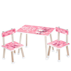 Дитячий Столик M 501-8 стільниця 60 х 40 см, 2 стільчики (M 501-8)