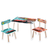 Дитячий столик M 501-33 стільниця 60 х 40 см, 2 стільчики (M 501-33)