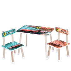 Дитячий столик M 501-33 стільниця 60 х 40 см, 2 стільчики (M 501-33)
